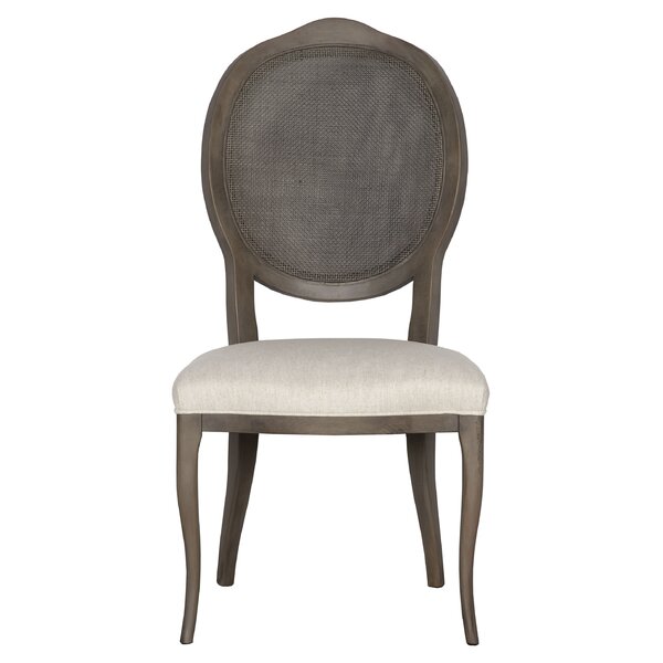 White oval discount back dining chair